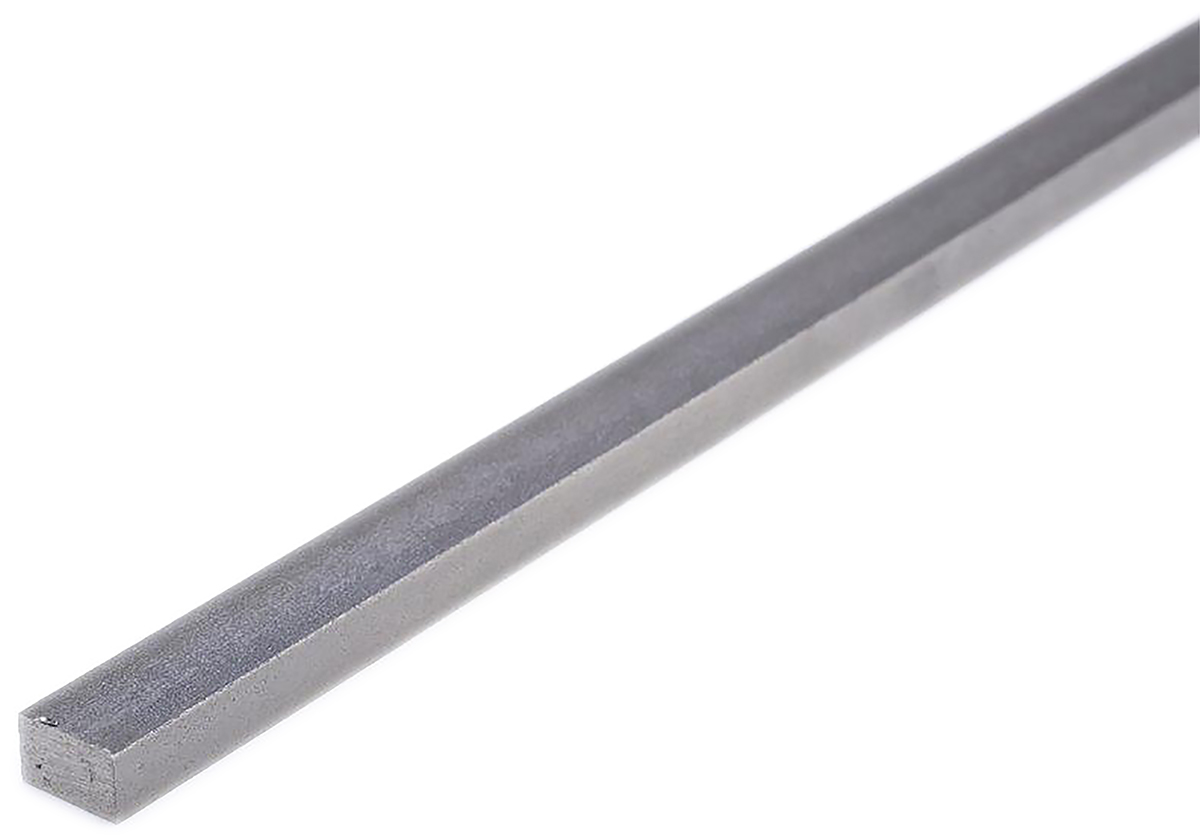 RS PRO Mild Steel Rectangular Bar, 25mm W, 10mm H, 1m L