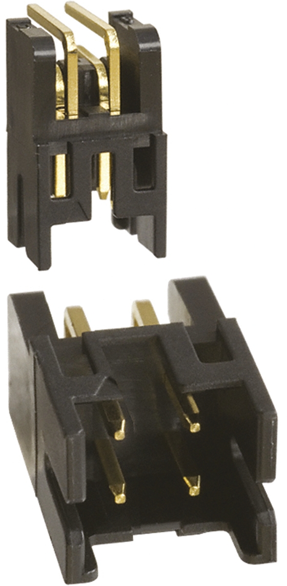 Hirose DF11 Series Right Angle Through Hole PCB Header, 4 Contact(s), 2 mm Pitch, 2 Row, Shrouded