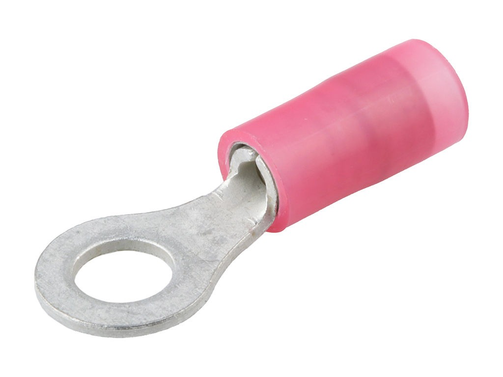 Molex, 19073 Insulated Ring Terminal, 10 (M5) Stud Size, Red