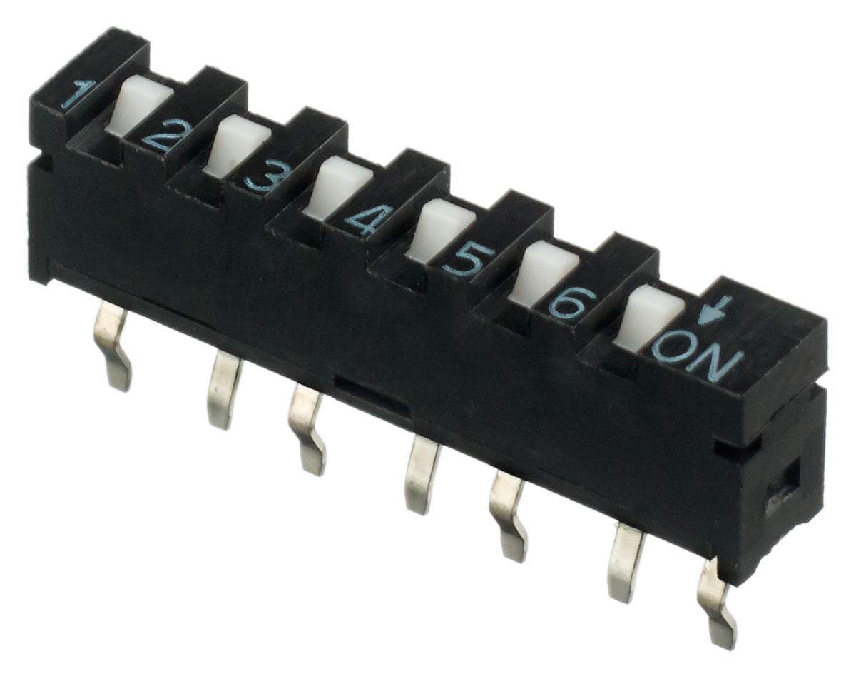Apem 6 Way PCB SIP Switch SPST