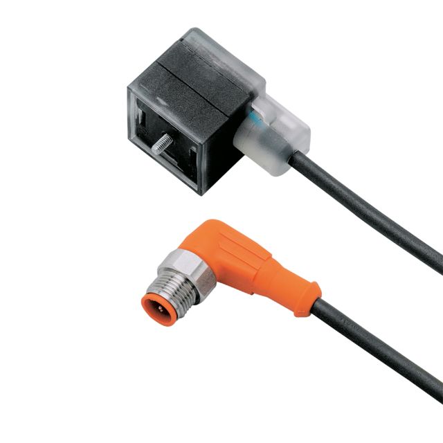 ifm electronic Male 1 way M12 to Female 1 way Valve Connector Sensor Actuator Cable, 0.3 m