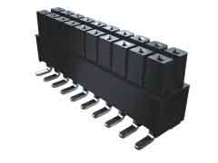 Samtec IPS1 Series Straight Through Hole Mount PCB Socket, 20-Contact, 2-Row, 2.54mm Pitch, Solder Termination