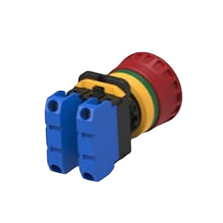 TE Connectivity PBES22 Series Emergency Stop Push Button, Panel Mount, 22.3mm Cutout, 2NO, IP20, IP65