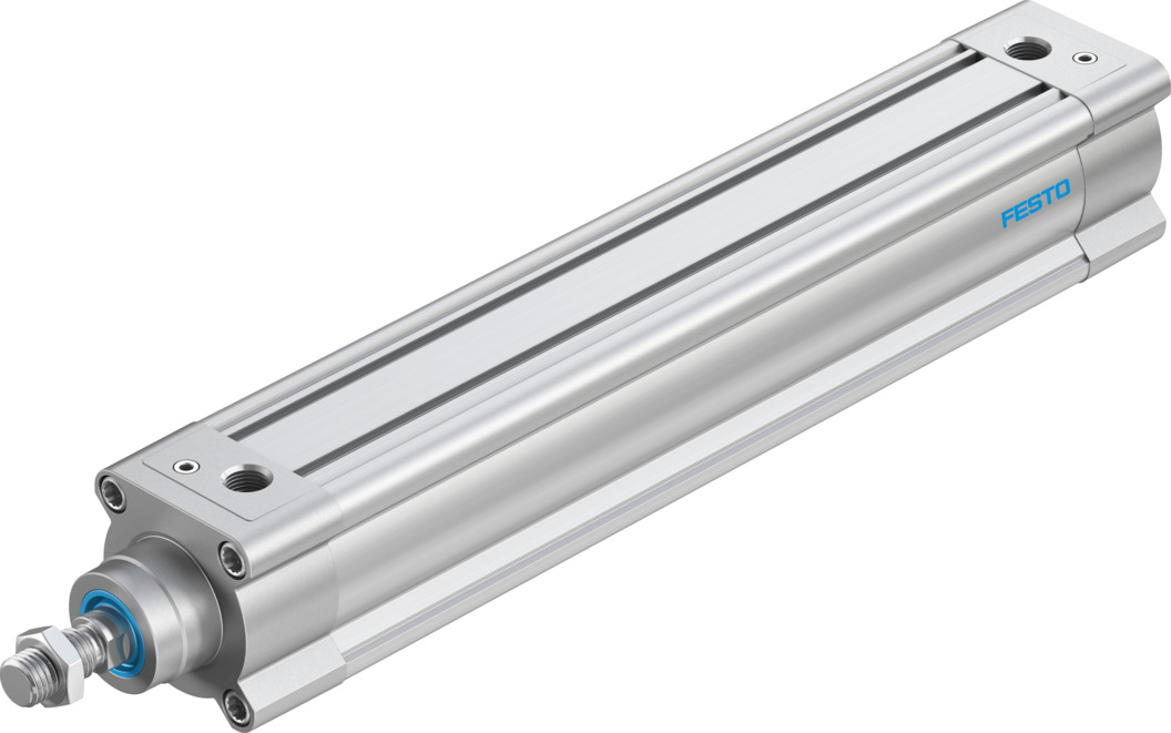 Festo Pneumatic Piston Rod Cylinder - 1383587 63 mm Bore, 320 mm DSBC Series, Double Acting Acting