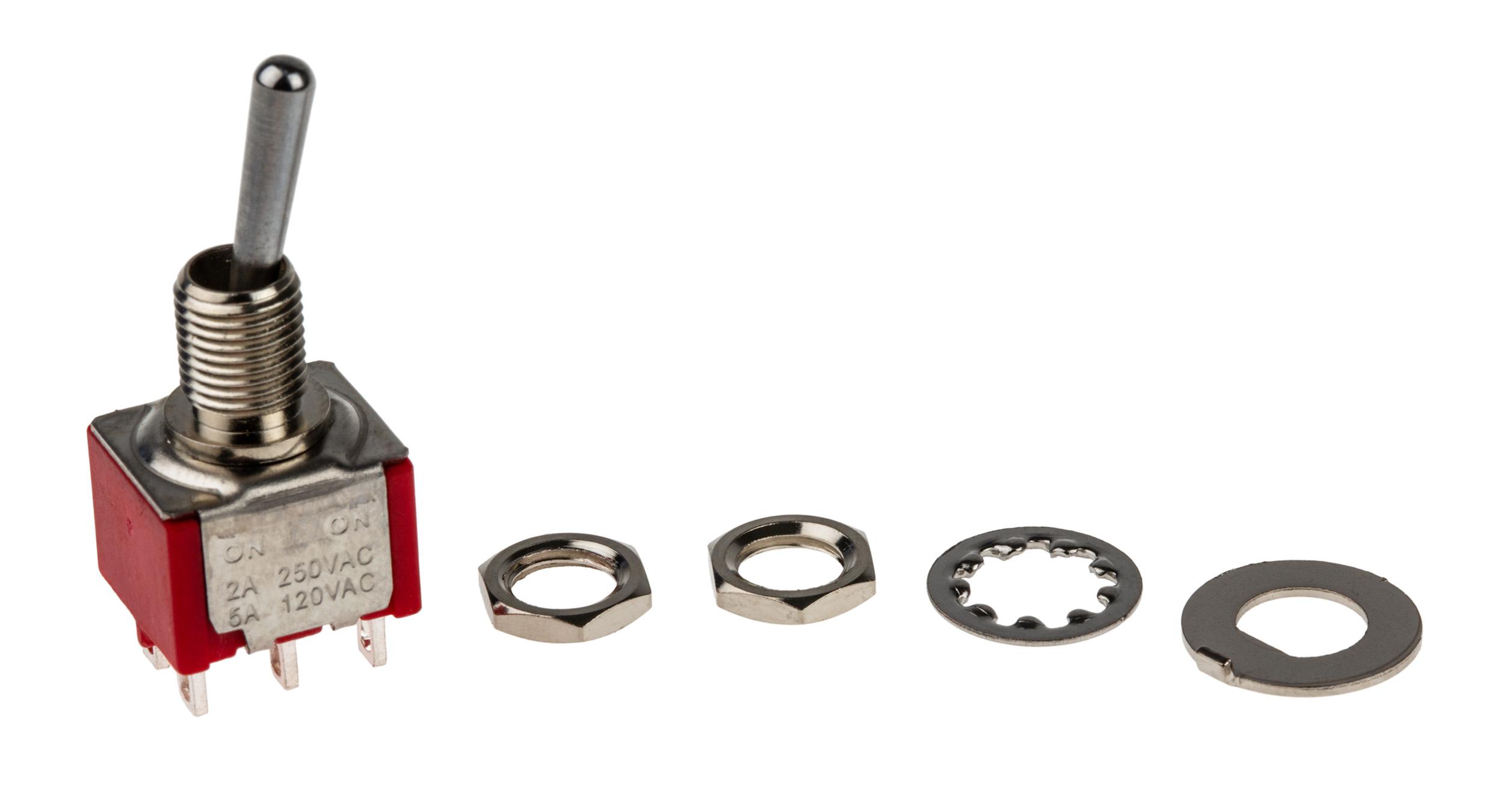 RS PRO Toggle Switch, Panel Mount, On-None-On, DPDT, Solder Lug Terminal