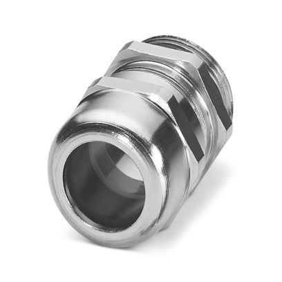 Phoenix Contact Silver Nickel Plated Brass Cable Gland, M25 Thread, 10mm min., 14mm max., IP66, IP68, IP69