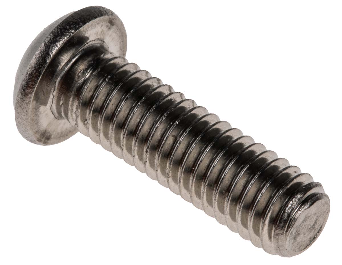 RS PRO Stainless Steel Hex Socket Button Screw, ISO 7380, M6 x 20mm