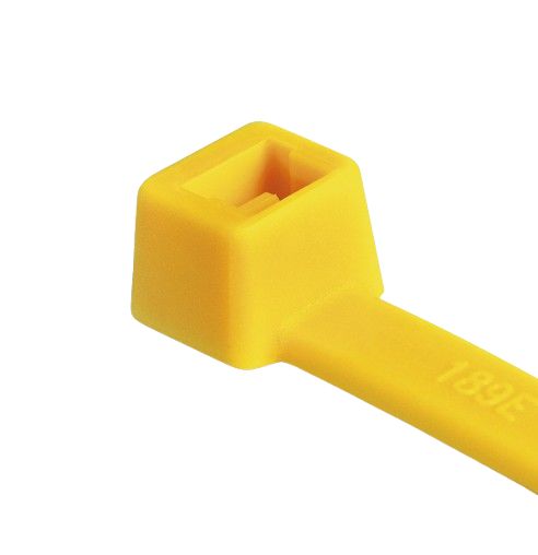 HellermannTyton Cable Tie, 390mm x 4.6 mm, Yellow Polyamide 6.6 (PA66), Pk-100