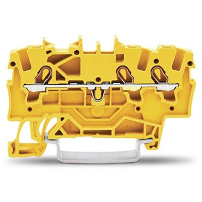WAGO 2001-1306 TOPJOB S Series Yellow, 1.5mm², 1-Level, Push-In Cage Clamp Termination, ATEX, EAC Ex, IECEx