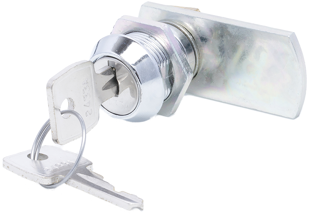 Euro-Locks a Lowe & Fletcher group Company Camlock, 19mm Panel-to-Tongue, 20.1 x 17.6mm Cutout, Key Unlock