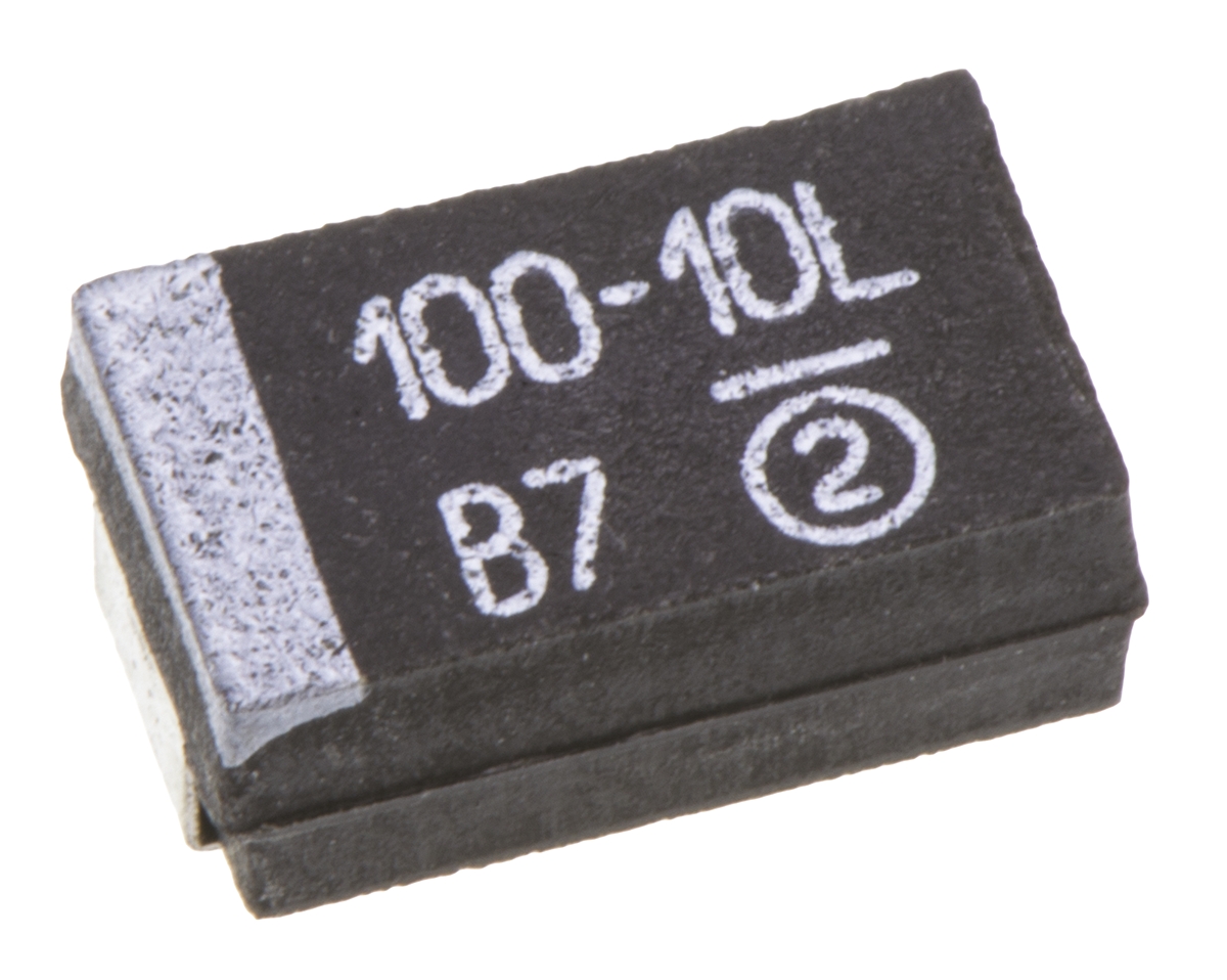 Vishay 100μF MnO2 Tantalum Capacitor 10V dc, 593D Series