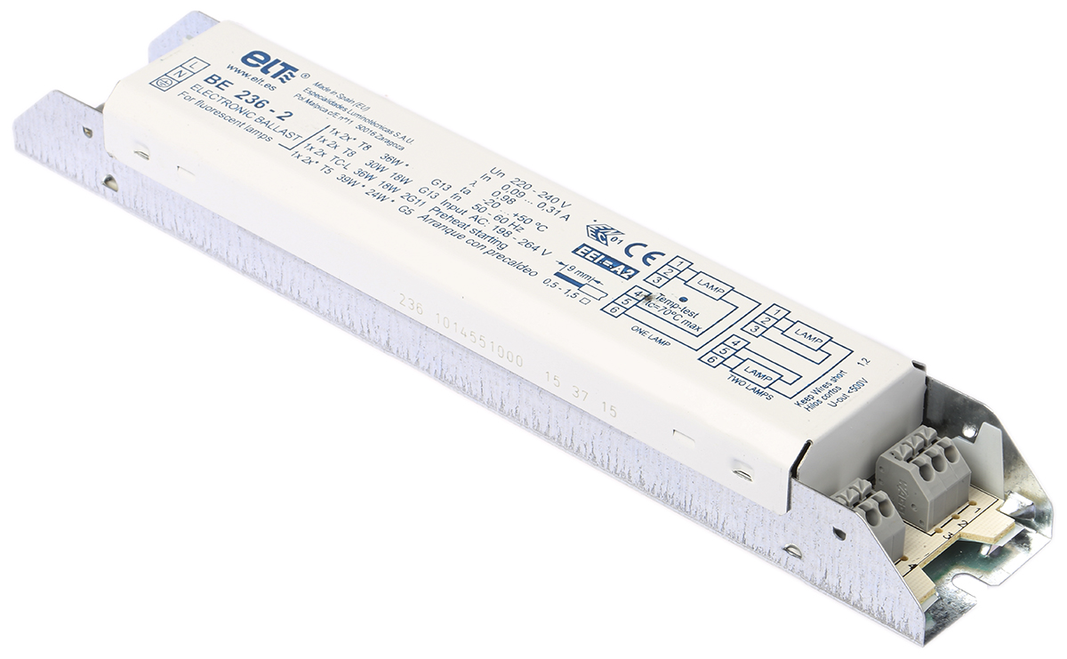 ELT 18 W, 24 W, 30 W, 36 W, 39 W Electronic Fluorescent Lighting Ballast, 220 → 240 V