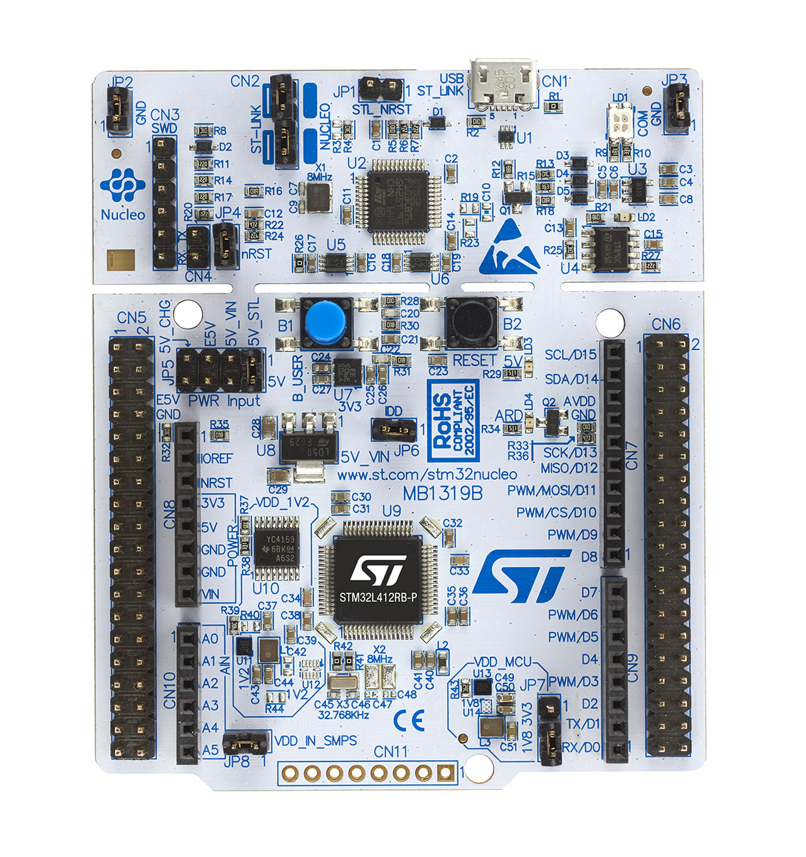 STMicroelectronics STM32 Nucleo-64 MCU Development Board NUCLEO-L412RB-P