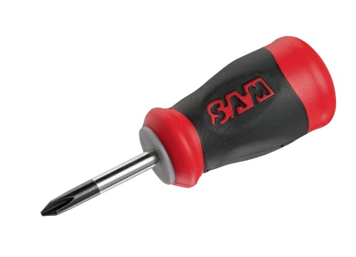 SAM Stubby Screwdriver, 25 mm Blade, 81.5 mm Overall
