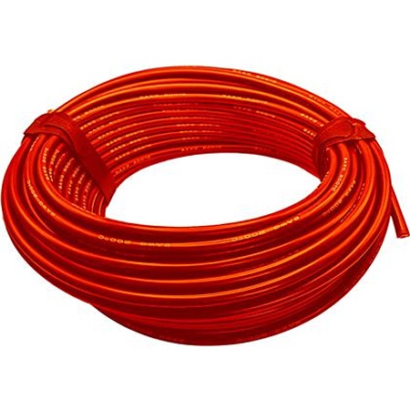 Mueller Electric WI-M-18 Series Red Test Lead Wire, 18 AWG, 413/0.05 mm, 100ft, Silicone Insulation, WI-M-18-100-2