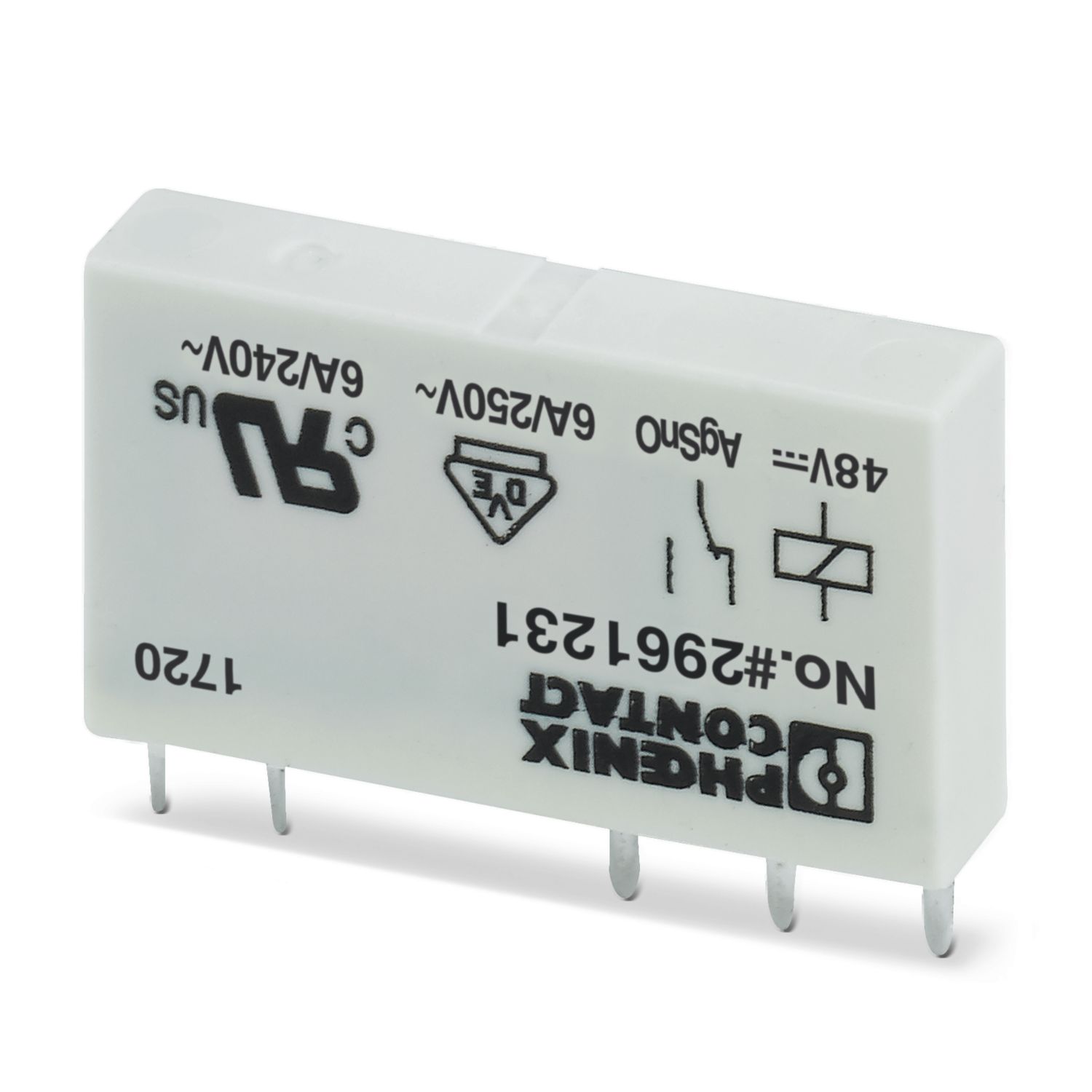 Phoenix Contact DIN Rail Power Relay, 48V dc Coil, 6A Switching Current