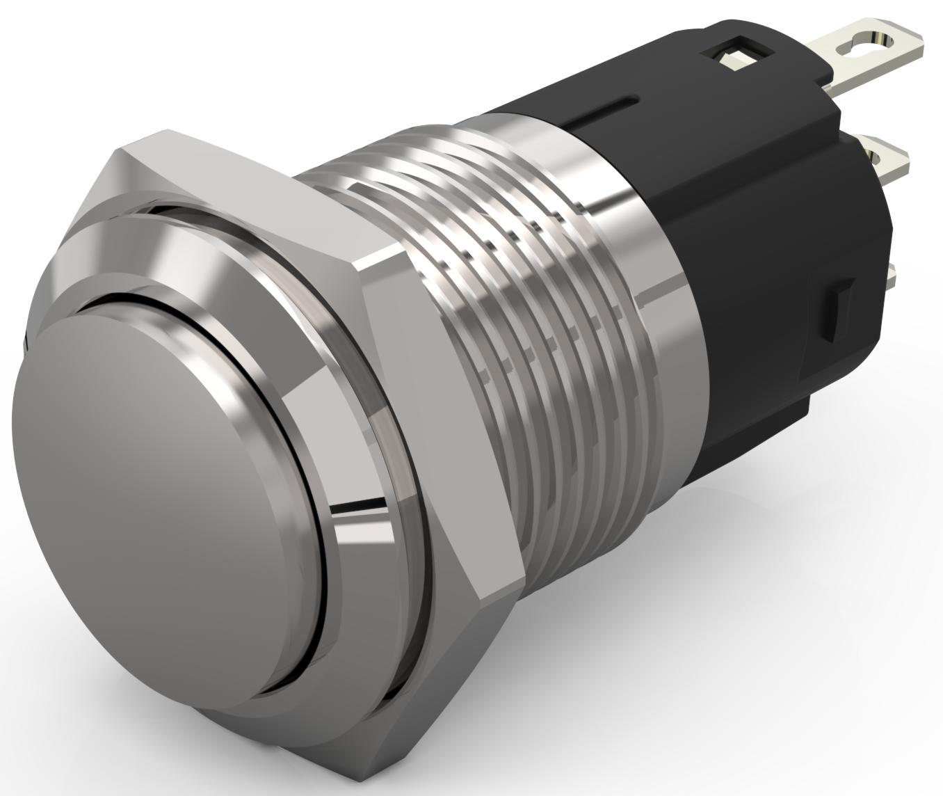 EAO 82 Series Push Button Switch, Latching, Panel Mount, 16mm Cutout, SPDT, 240V, IP65, IP67