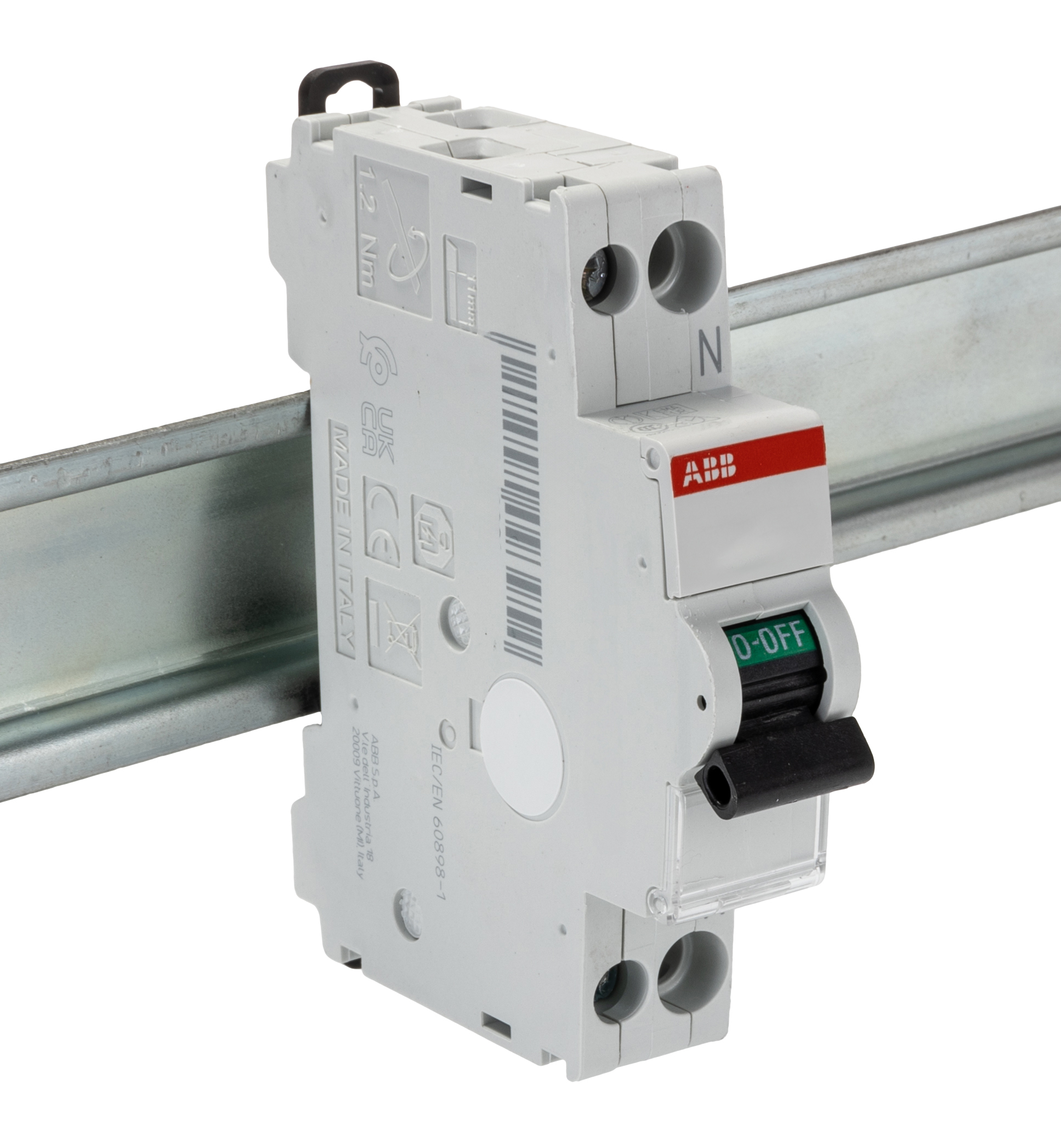 ABB SN201 MCB, 1P, 6A Curve D, 230V AC, 10 kA Breaking Capacity