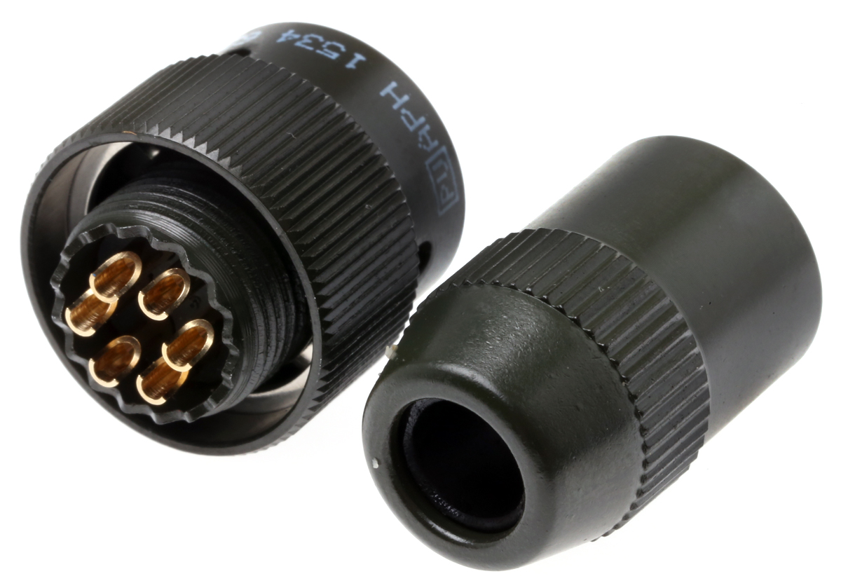 Amphenol Limited, 62GB 6 Way Cable Mount MIL Spec Circular Connector Plug, Pin Contacts,Shell Size 10, Bayonet