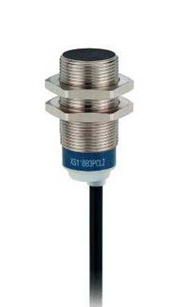 Telemecanique Sensors Inductive Threaded Barrel Proximity Sensor, M18, 8 mm Detection, PNP NO+NC, 12 → 24 V dc