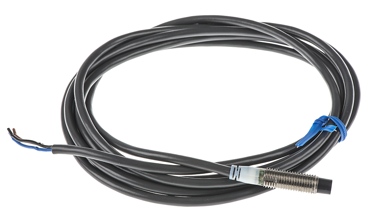 Omron Inductive Threaded Barrel Proximity Sensor, M8, 4 mm Detection, PNP NO, 12 → 24 V dc