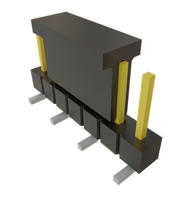 Samtec TSM Series Vertical Surface PCB Header, 7 Contact(s), 2.54 mm Pitch, 1 Row, Unshrouded
