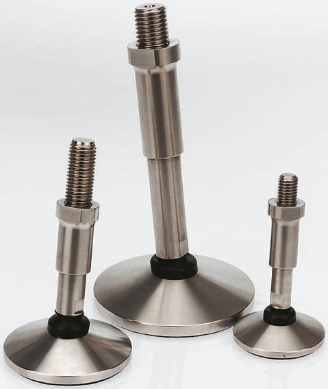 Nu-Tech Engineering M20 Steel Adjustable Foot, 2500kg Static Load Capacity 10° Tilt Angle