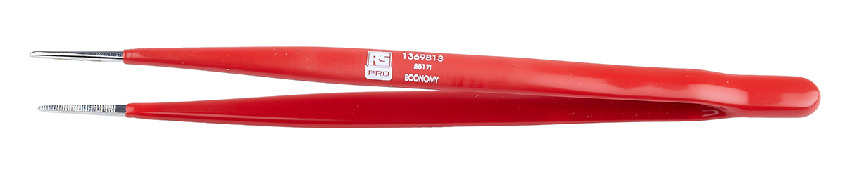 RS PRO 155 mm, Carbon Steel, Serrated, Tweezers
