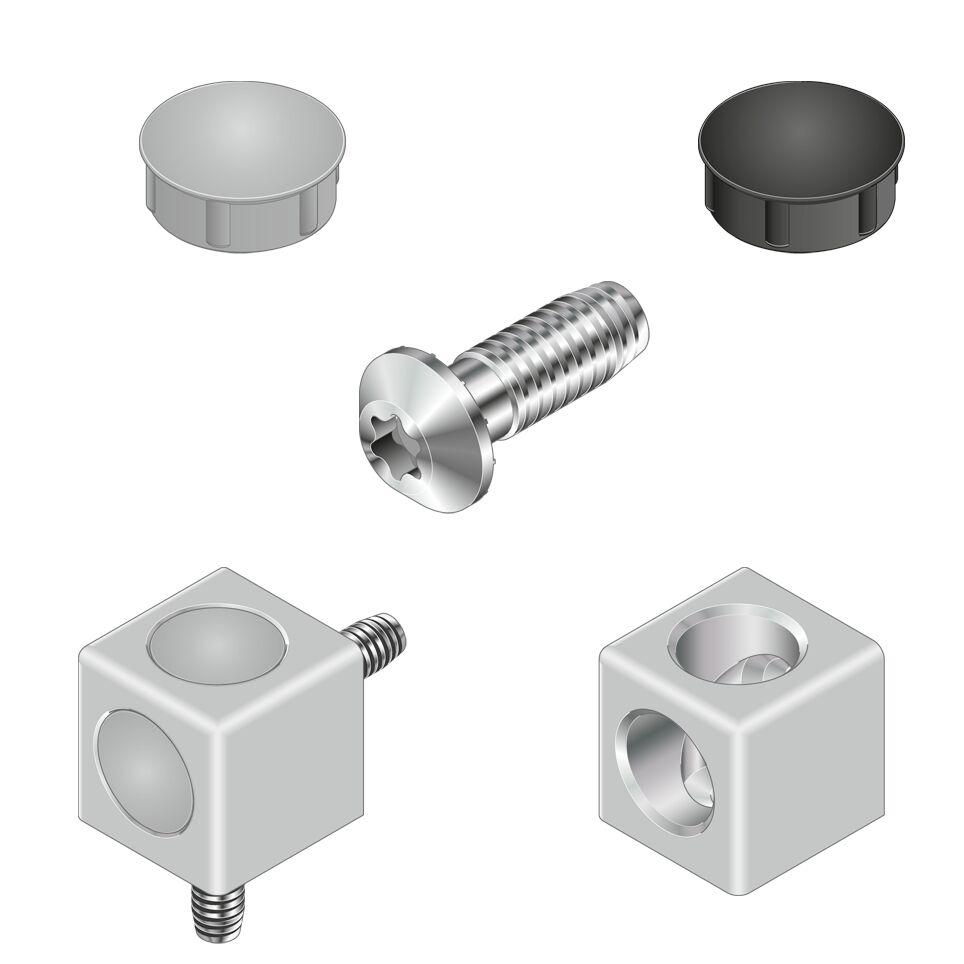 Bosch Rexroth S12 Cube Connector, Connecting Component, Strut Profile 40 mm, Groove Size 10mm