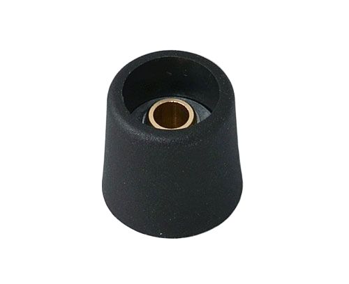 OKW 16mm Black Potentiometer Knob for 6.35mm Shaft Round Shaft, A3116639