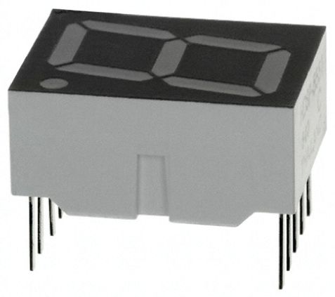 HDSP-5551 Avago 7-Segment LED Display, CA Red 1.48 mcd RH DP 14.2mm