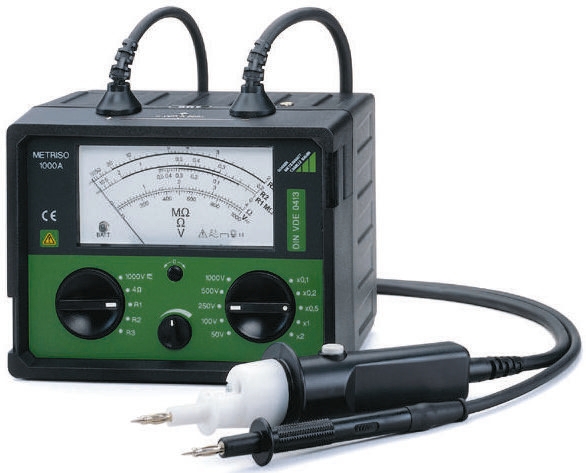 Gossen Metrawatt METRISO 1000A Insulation Tester, 50V Min, 1000V Max, 400MΩ Max, CAT II 1000V