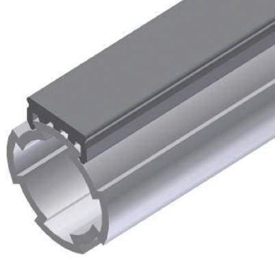 Bosch Rexroth Grey PVC Cover Strip, 10mm Groove Size, 2m Length