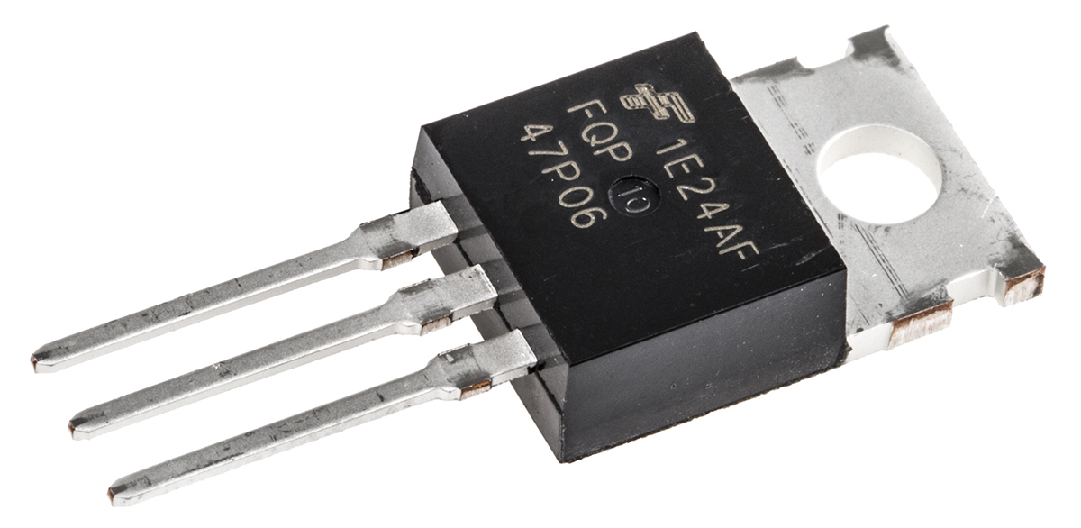 onsemi QFET Type P-Channel MOSFET, 47 A, 60 V Enhancement, 3-Pin TO-220 FQP47P06