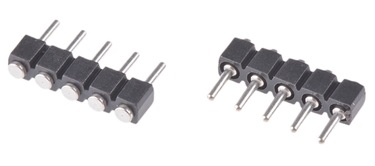 Preci-Dip 800 Series Straight Surface Pin Header, 5 Contact(s), 2.54 mm Pitch, 1 Row, Unshrouded