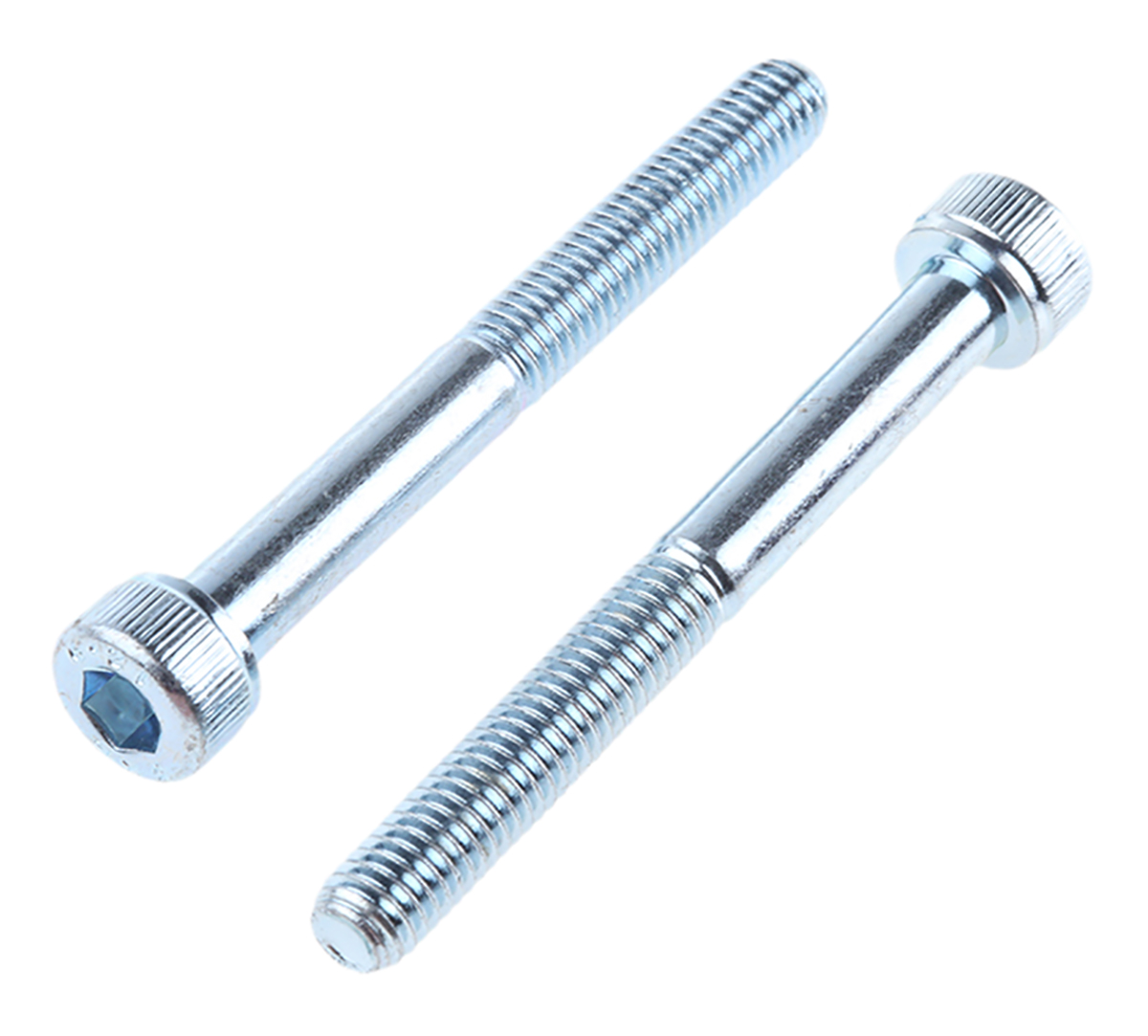 RS PRO Bright Zinc Plated Steel Hex Socket Cap Screw, DIN 912, M5 x 45mm