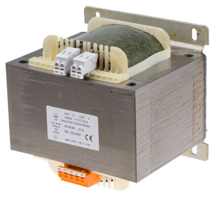 RS PRO 1600VA 2 Output Chassis Mounting Transformer, 2 x 115V ac, IEC 61558-2-4