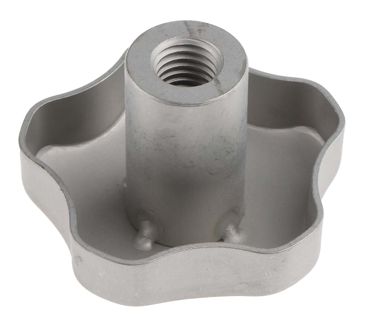 RS PRO Silver Multiple Lobes Clamping Knob, M10, Threaded Hole