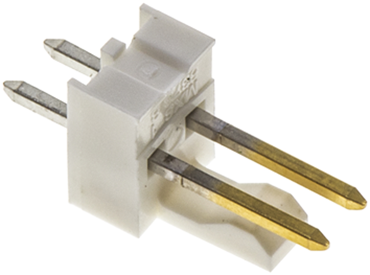 Molex KK 254 Series Straight Through Hole Pin Header, 2 Contact(s), 2.54 mm Pitch, 1 Row, Unshrouded