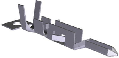 TE Connectivity VAL-U-LOK Series Male Crimp Terminal, 22AWG Min, 18AWG Max