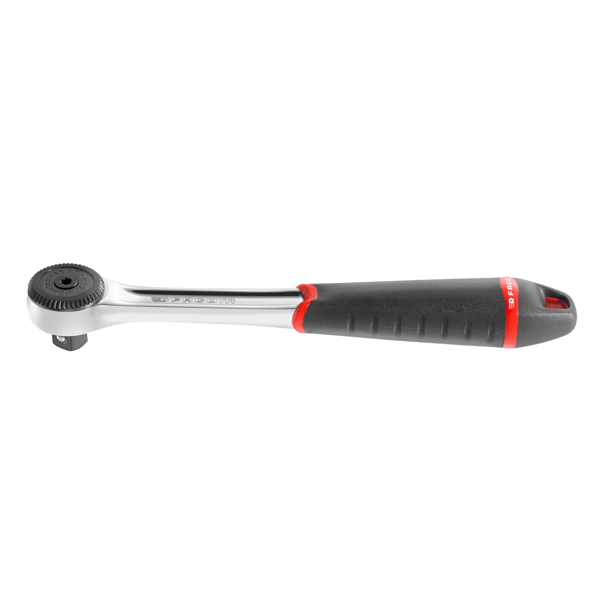 Facom J.161B 3/8 in Square Ratchet with Bi-material Elastomer Handle, 201 mm Overall