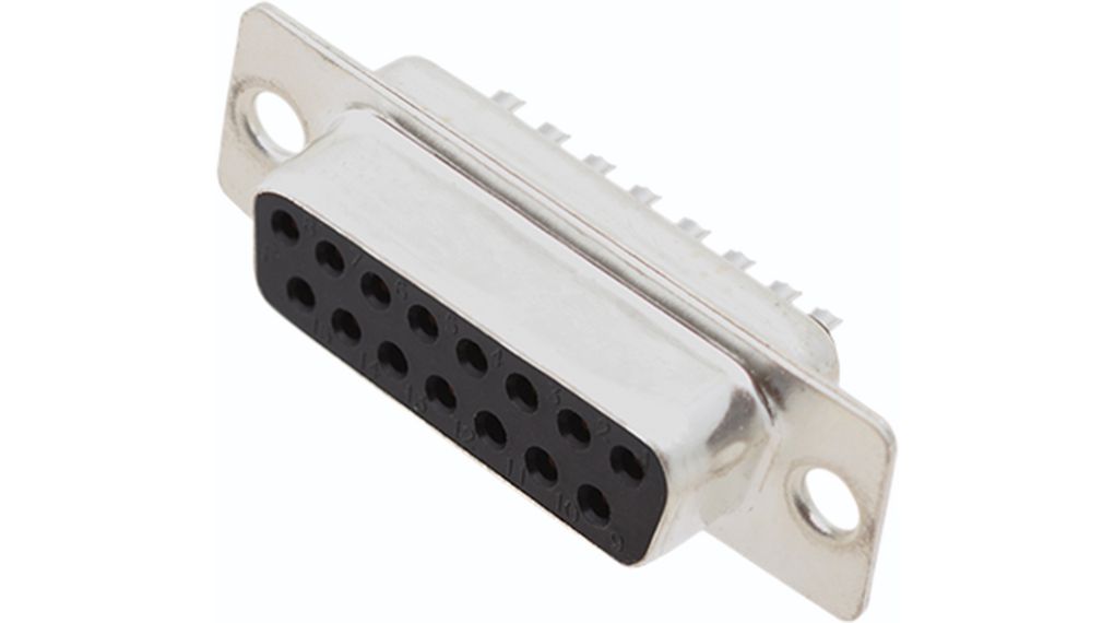 Encitech Connectors DM 15 Way Solder D-sub Connector Socket, 2.77mm Pitch