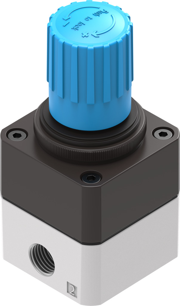 Festo G 1/4 Pneumatic Regulator - 1bar to 4bar, 1/4in, 12bar max. input, 159501