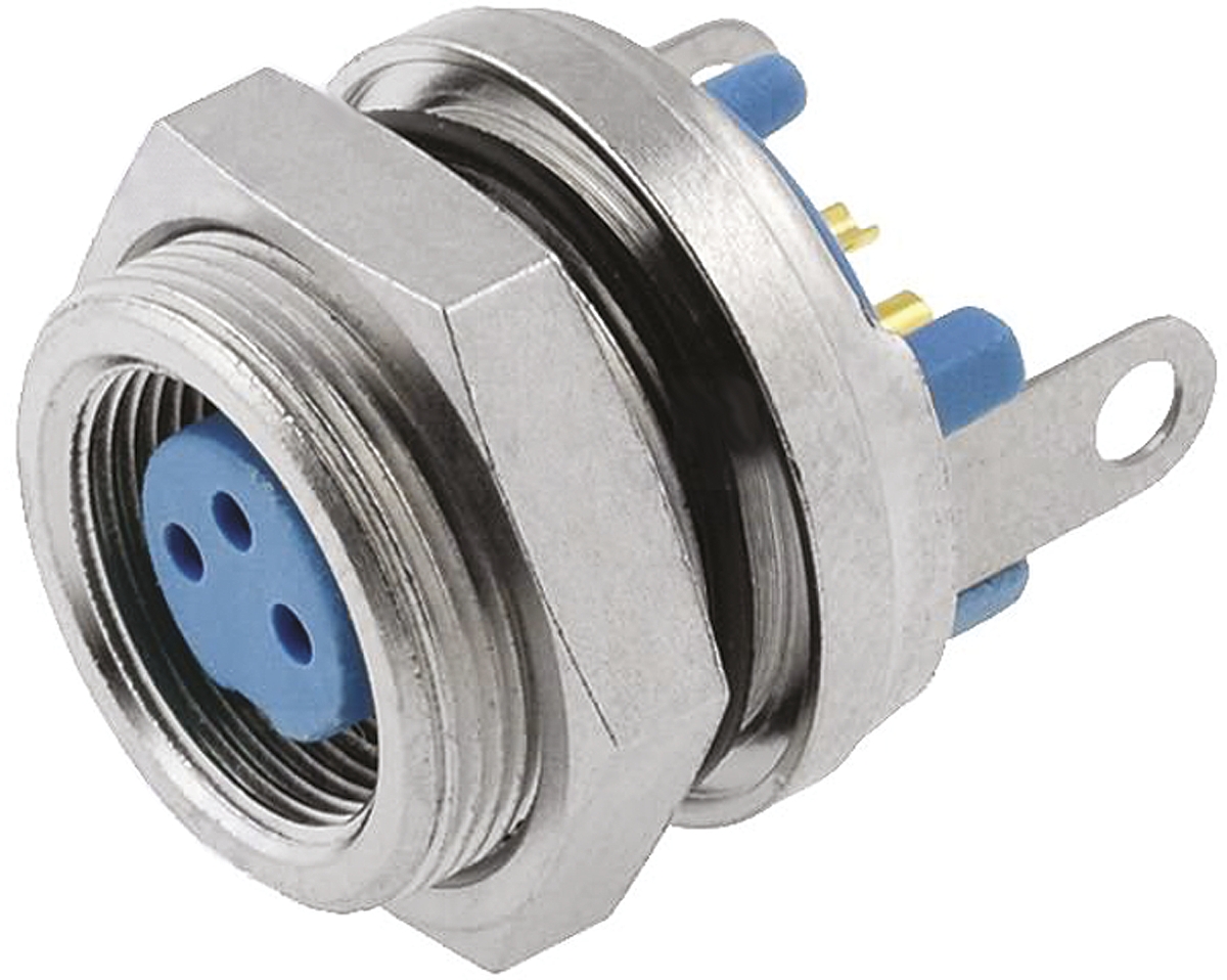 TE Connectivity Circular Connector, 3 Contacts, Panel, Subminiature Connector, Socket, Female, IP65, TRIAD 01 Series