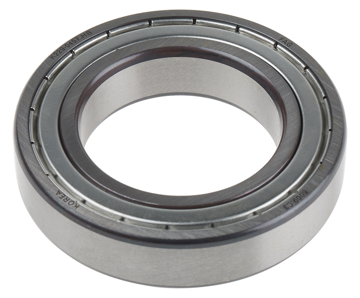 FAG 6009-2Z-C3 1 Row Ball Bearing - 45 mm ID, 75 mm OD