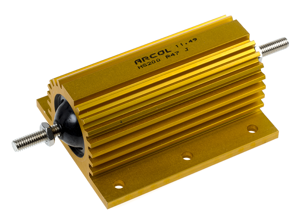 Arcol, 470mΩ 200W Wire Wound Chassis Mount Resistor HS200 R47 J ±5%