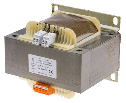 RS PRO 2000VA 2 Output Chassis Mounting Transformer, 2 x 115V ac, IEC 61558-2-4
