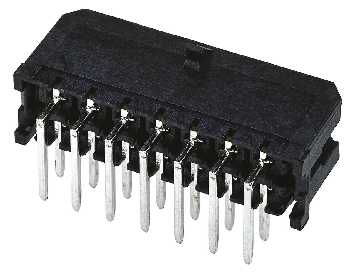 Molex Micro-Fit 3.0 Series Right Angle Through Hole PCB Header, 14 Contact(s), 3 mm Pitch, 2 Row, Shrouded