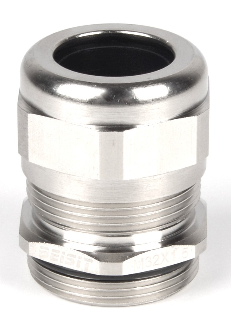 RS PRO Metallic Nickel Plated Brass Cable Gland, M32 Thread, 13mm min., 20mm max., IP68