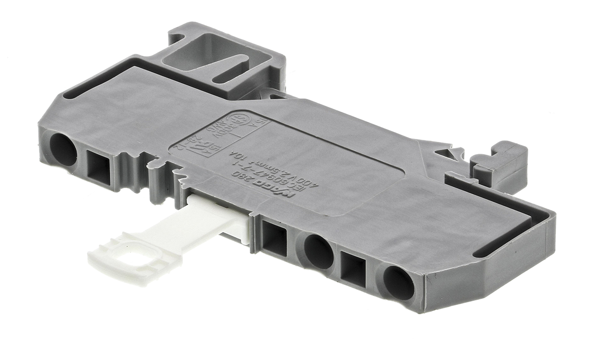 WAGO 280-683 280 Series Grey, 2.5mm², Single-Level, Cage Clamp Termination